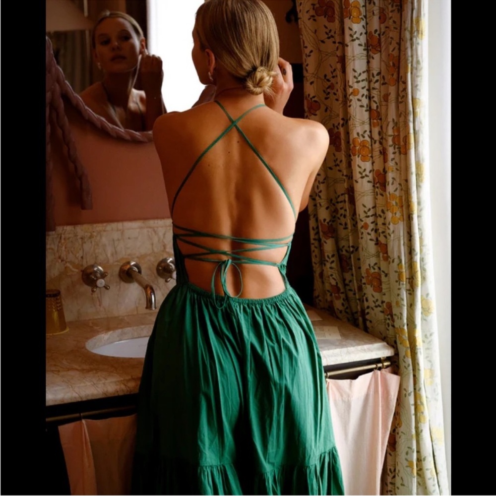 Posse Backless Green Dress - Alexis Dress Topaz Green